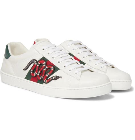 gucci ace sneakers men's snake.